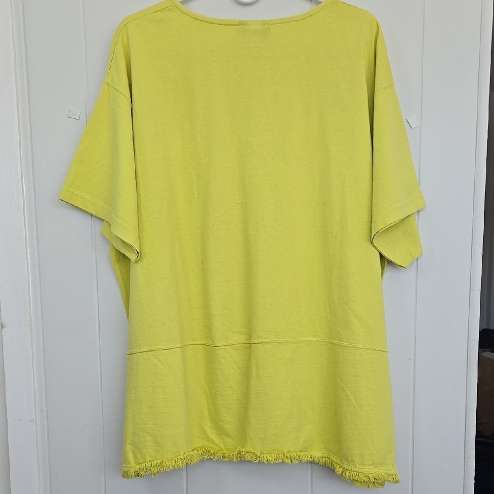 Liz & Jane Pre-Shrunk 100% Cotton Yellow Graphic T-Shirt Size 2X - Picture 10 of 16
